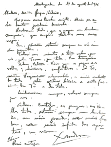 Carta de despedida Alexandre Bóveda
